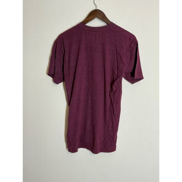 Marc Ecko Shirt Men L Burgundy Hell's Graphic Tee Short Sleeve Patch - Picture 4 of 5